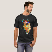 Chicken kerstlampjes Pajama T-shirt (Voorkant volledig)