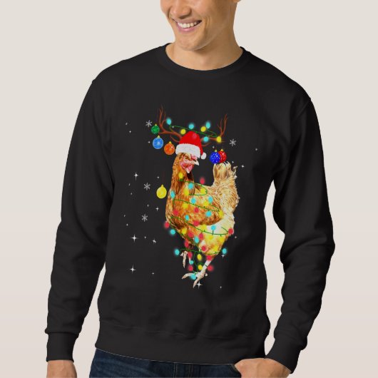 Chicken kerstlampjes Pajama Trui (Voorkant)