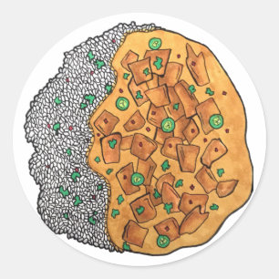 Chicken Korma Qorma Indian Food Cuisine Cooking Ronde Sticker