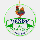 Chicken Lady Keramisch Ornament (Achterkant)