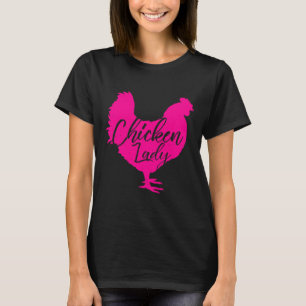 Chicken Lady voor Vrouwen Roze T-shirt