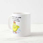 Chicken Laughing in Heaven Cartoon Koffiemok (Voorkant links)