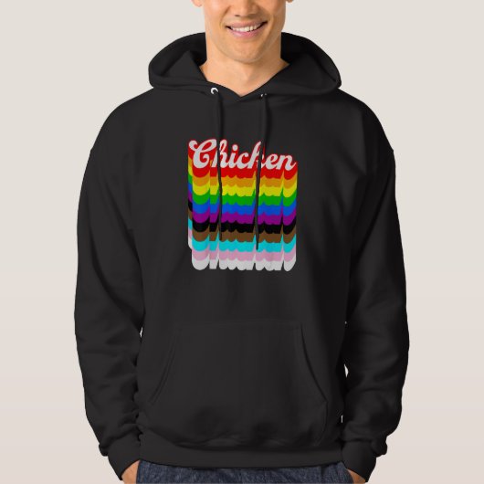 Chicken LGBTQ pride rainbow Hoodie (Voorkant)