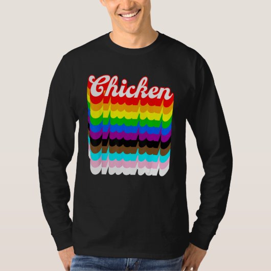 Chicken LGBTQ pride rainbow T-shirt (Voorkant)