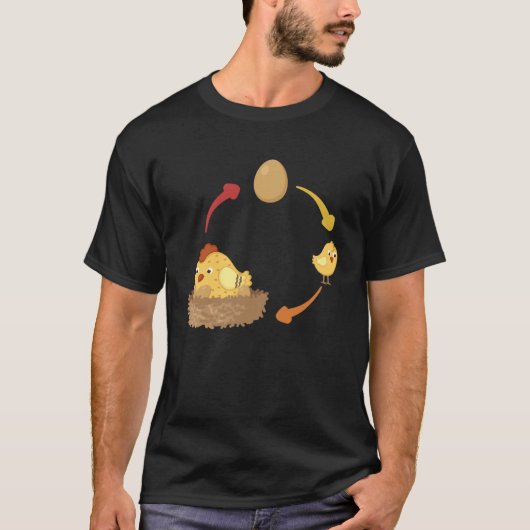Chicken life cycle chick chicken chicken eggs chic t-shirt (Voorkant)