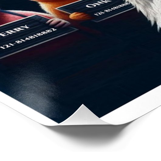 Chicken Line-up Glanzend Poster (Hoek)