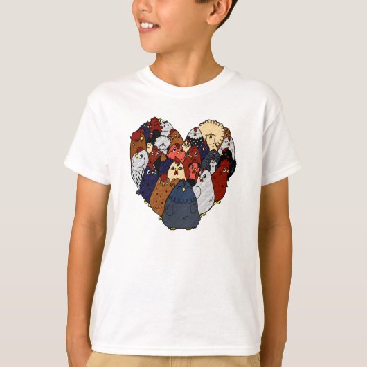 Chicken Love T-shirt (Voorkant)
