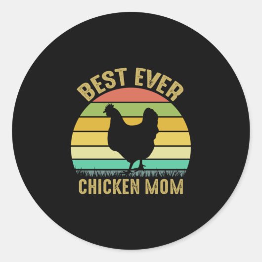 Chicken Lover | Best Ever Chicken Ma Ronde Sticker (Voorkant)