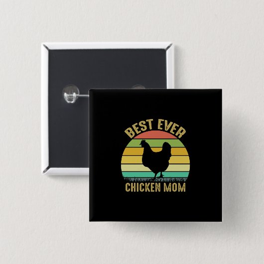 Chicken Lover | Best Ever Chicken Ma Vierkante Button 5,1 Cm (Voorkant /achterkant)