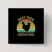 Chicken Lover | Best Ever Chicken Ma Vierkante Button 5,1 Cm (Voorkant)