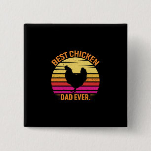 Chicken Lover Beste kippaap ooit Vierkante Button 5,1 Cm