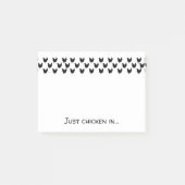 Chicken Lover Black en White Silhouettes Funny Post-it® Notes (Voorkant)