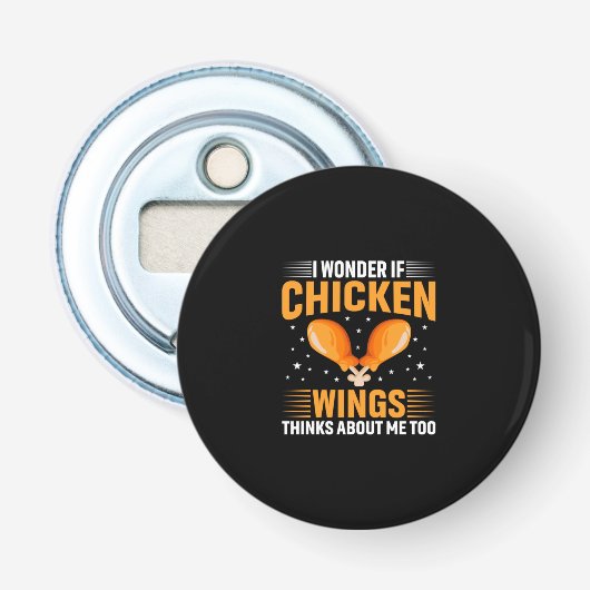 Chicken Lover | Chicken Wing Button Flesopener (Voorkant)