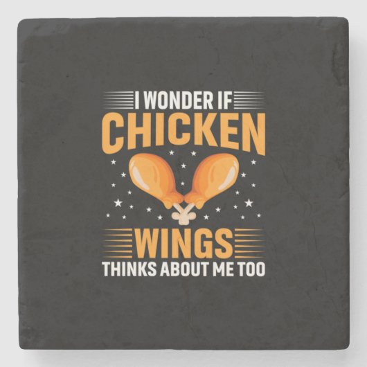 Chicken Lover | Chicken Wing Stenen Onderzetter (Voorkant)