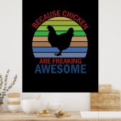 Chicken Lover | Geweldige rennen van kippen Poster (Keuken)