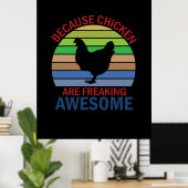 Chicken Lover | Geweldige rennen van kippen Poster (Thuiskantoor)