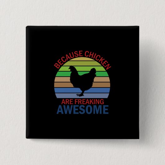Chicken Lover | Geweldige rennen van kippen Vierkante Button 5,1 Cm (Voorkant)