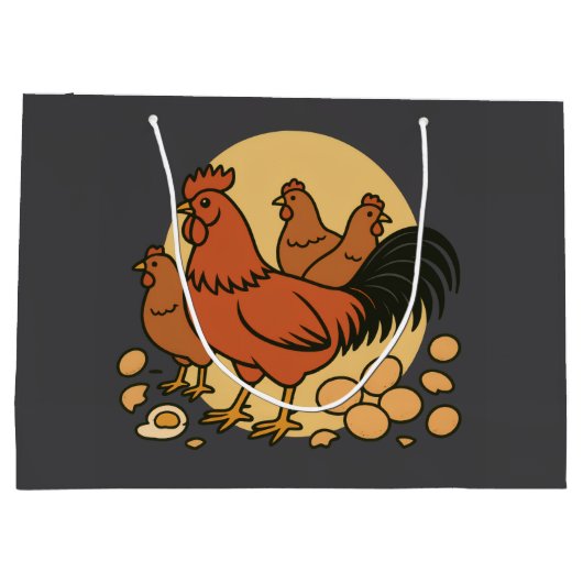 Chicken Lover Gift Bag Groot Cadeauzakje (Achterkant)