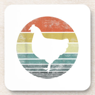 Chicken Lover Gifts Funny Farmer Retro Far Bier Onderzetter