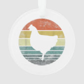 Chicken Lover Gifts Funny Farmer Retro Far Ornament (achterkant)