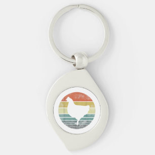 Chicken Lover Gifts Funny Farmer Retro  Far Sleutelhanger