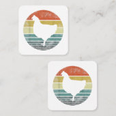 Chicken Lover Gifts Funny Farmer Retro Far Vierkante Visitekaartje (Voorkant / Achterkant)