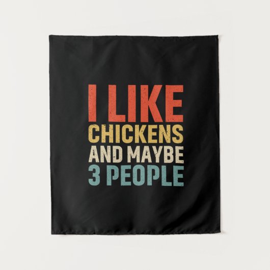 Chicken Lover | I Like Chickens Wandkleed (Voorkant)