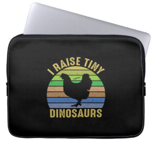 Chicken Lover I Raise Tiny Dinosaurs Laptop Sleeve