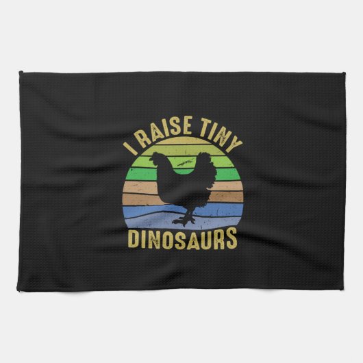 Chicken Lover | I Raise Tiny Dinosaurs Theedoek (Horizontaal)