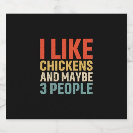 Chicken Lover | Ik hou van kippen Bier Etiket (Enkel label)