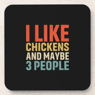 Chicken Lover Ik hou van kippen Bier Onderzetter