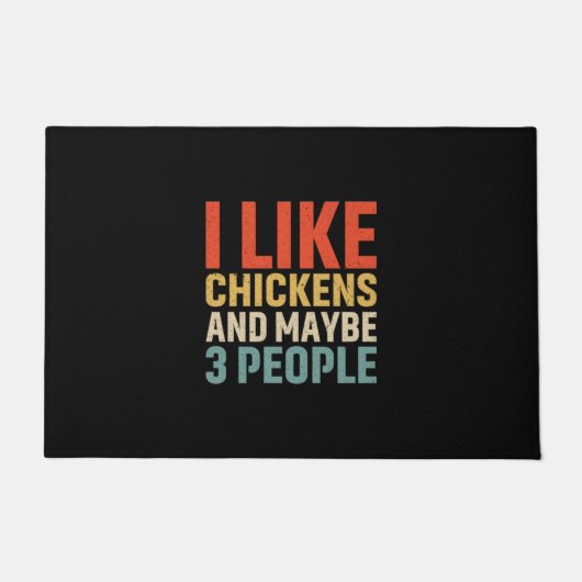 Chicken Lover | Ik hou van kippen Deurmat (Voorkant)