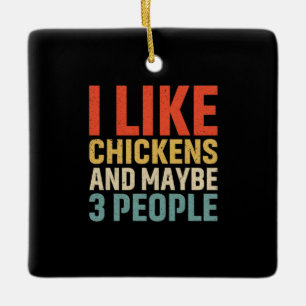 Chicken Lover Ik hou van kippen Keramisch Ornament