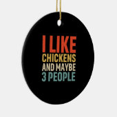 Chicken Lover | Ik hou van kippen Keramisch Ornament (Rechts)