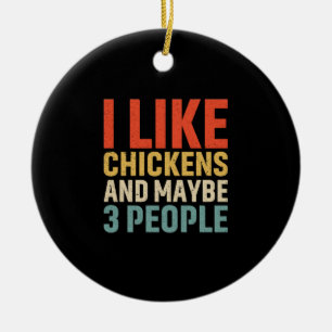 Chicken Lover   Ik hou van kippen Keramisch Ornament
