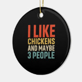 Chicken Lover | Ik hou van kippen Keramisch Ornament (Links)