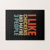 Chicken Lover | Ik hou van kippen Legpuzzel (Horizontaal)
