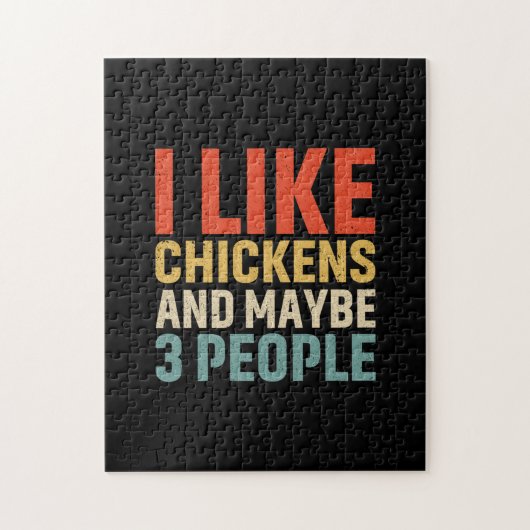 Chicken Lover | Ik hou van kippen Legpuzzel (Verticaal)
