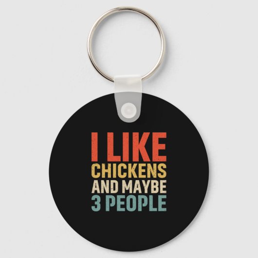 Chicken Lover | Ik hou van kippen Sleutelhanger (Voorkant)