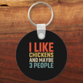 Chicken Lover | Ik hou van kippen Sleutelhanger (Voorkant)
