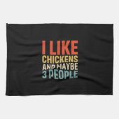 Chicken Lover | Ik hou van kippen Theedoek (Horizontaal)