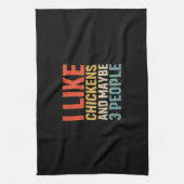 Chicken Lover | Ik hou van kippen Theedoek (Verticaal)