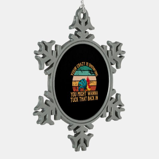 Chicken Lover | Je zou willen Tuck Tin Sneeuwvlok Ornament (Links)