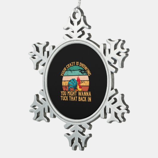 Chicken Lover | Je zou willen Tuck Tin Sneeuwvlok Ornament (Rechts)