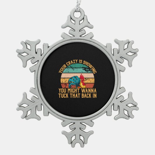 Chicken Lover | Je zou willen Tuck Tin Sneeuwvlok Ornament (Voorkant)