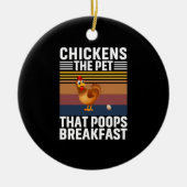 Chicken Lover | Kippen Het Pet Keramisch Ornament (Voorkant)