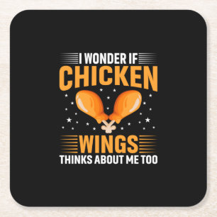Chicken Lover Kippen Wing Kartonnen Onderzetters