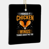 Chicken Lover | Kippen Wing Keramisch Ornament (Rechts)