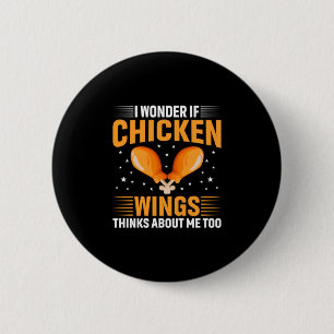 Chicken Lover   Kippen Wing Ronde Button 5,7 Cm