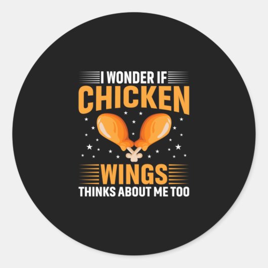Chicken Lover | Kippen Wing Ronde Sticker (Voorkant)